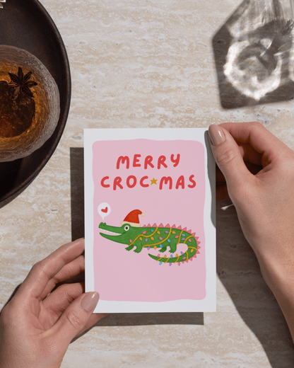 MERRY CROCMAS | CHRISTMAS CARD | CHRISTMAS COLLECTION