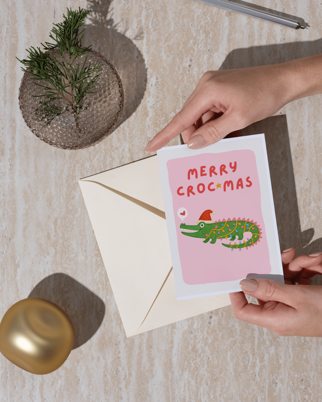 MERRY CROCMAS | CHRISTMAS CARD | CHRISTMAS COLLECTION