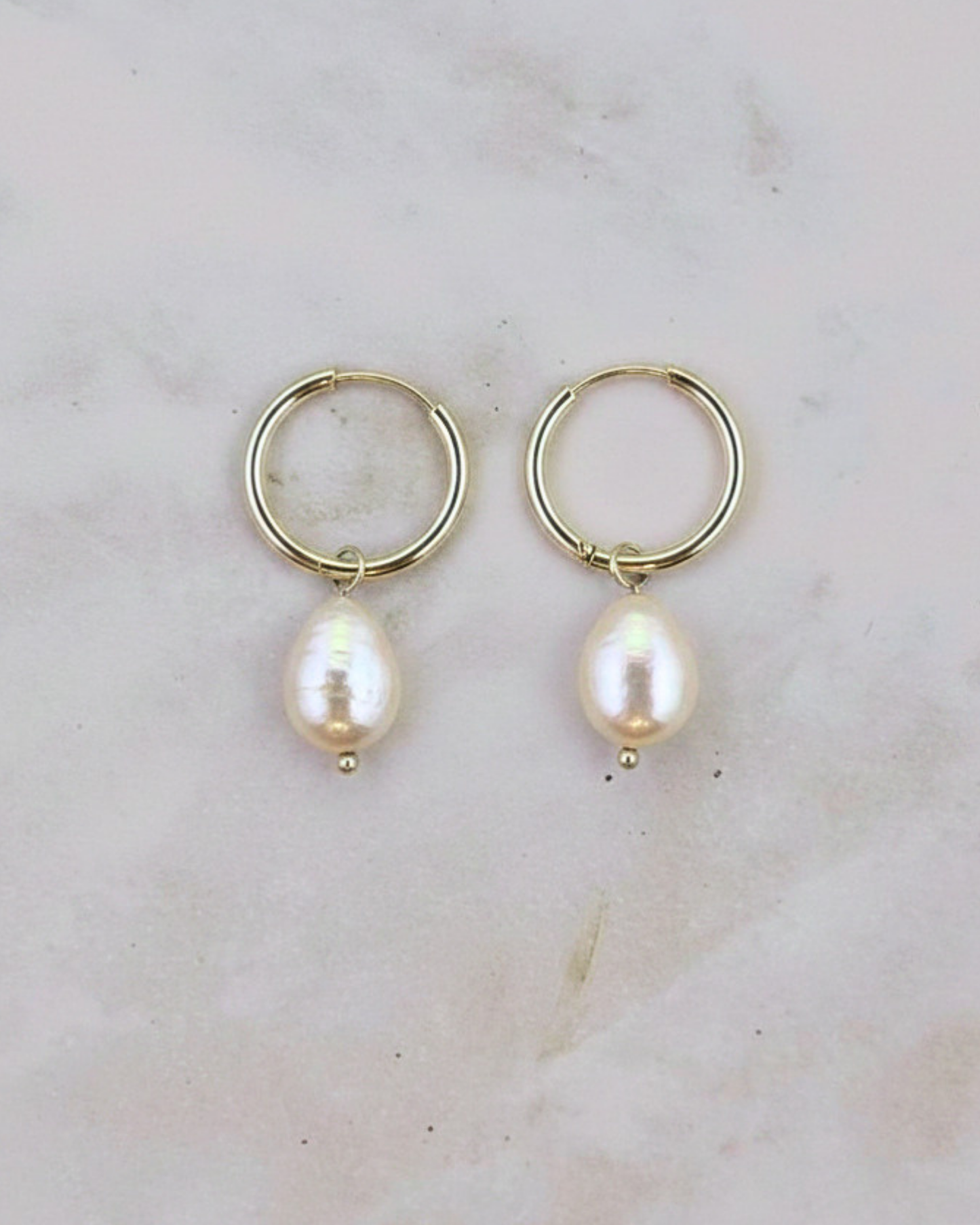 POTATO PEARL | SILVER | HOOPS