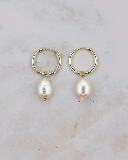 POTATO PEARL | SILVER | HOOPS