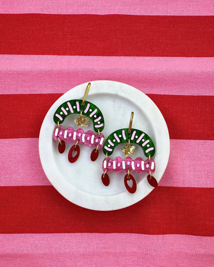 I CAN'T be-WREATH IT'S CHRISTMAS | CHRISTMAS EARRINGS