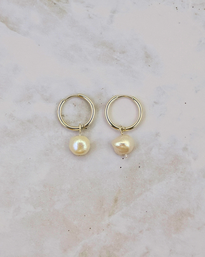 ORIGINAL PEARL | SILVER | HOOPS