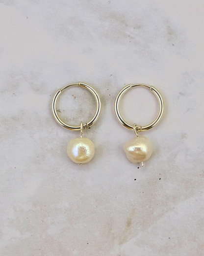 ORIGINAL PEARL | SILVER | HOOPS