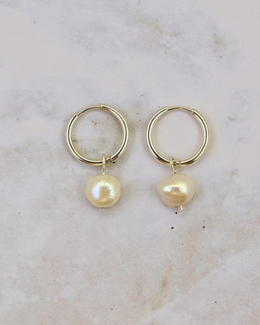 ORIGINAL PEARL | SILVER | HOOPS