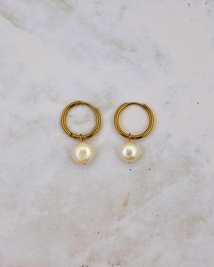 ORIGINAL PEARL | GOLD | HOOPS