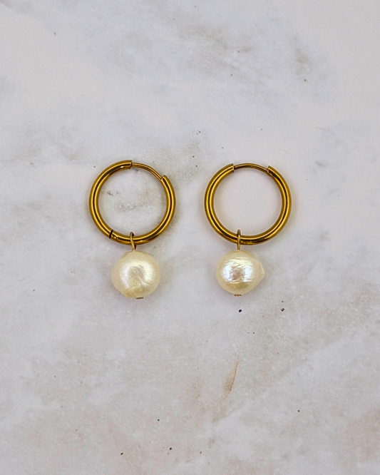 ORIGINAL PEARL | GOLD | HOOPS