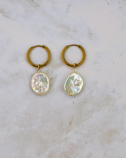 COIN PEARL | GOLD | HOOPS