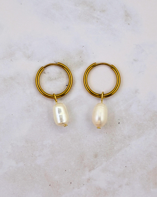 POTATO PEARL | GOLD | HOOPS