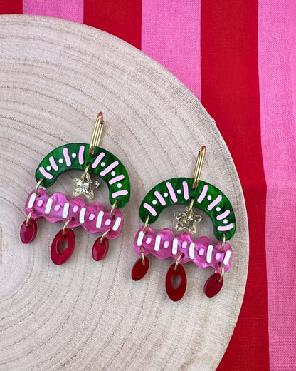 I CAN'T be-WREATH IT'S CHRISTMAS | CHRISTMAS EARRINGS