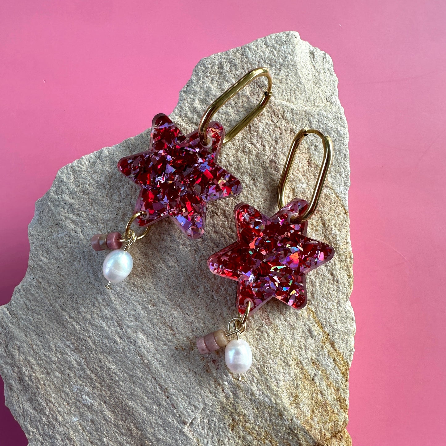 wish upon a STAR | RED + PINK | HOOPS