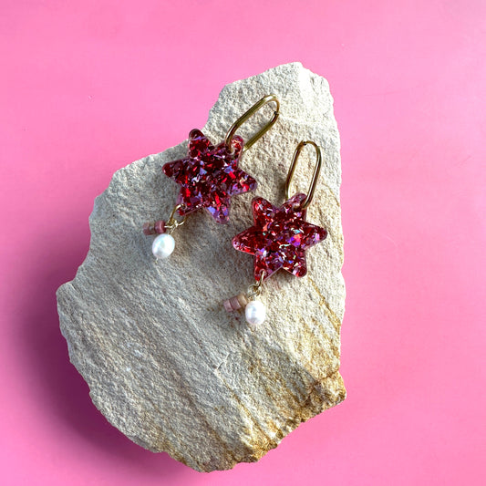 wish upon a STAR | RED + PINK | HOOPS