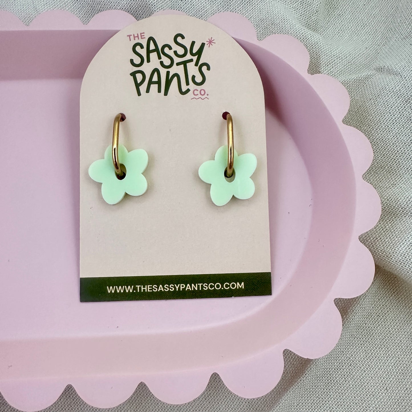 GERTRUDE | MINT ROSE GOLD | HOOPS