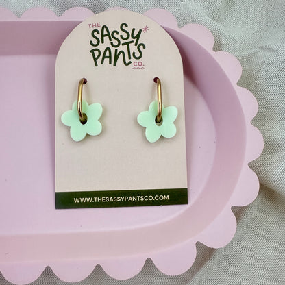 GERTRUDE | MINT ROSE GOLD | HOOPS