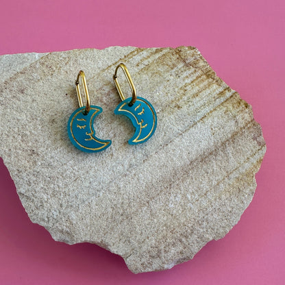 LUNA | CHARM HOOPS