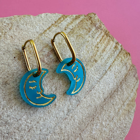 LUNA | CHARM HOOPS