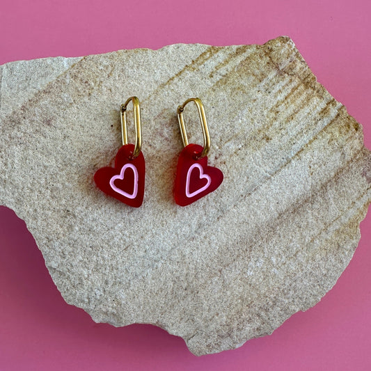 LOVE STRUCK | CHARM HOOPS