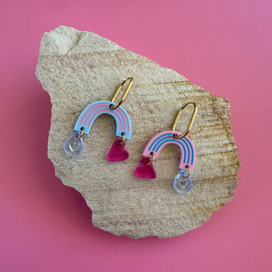 OVER THE RAINBOW | PINK + BLUE | DANGLES