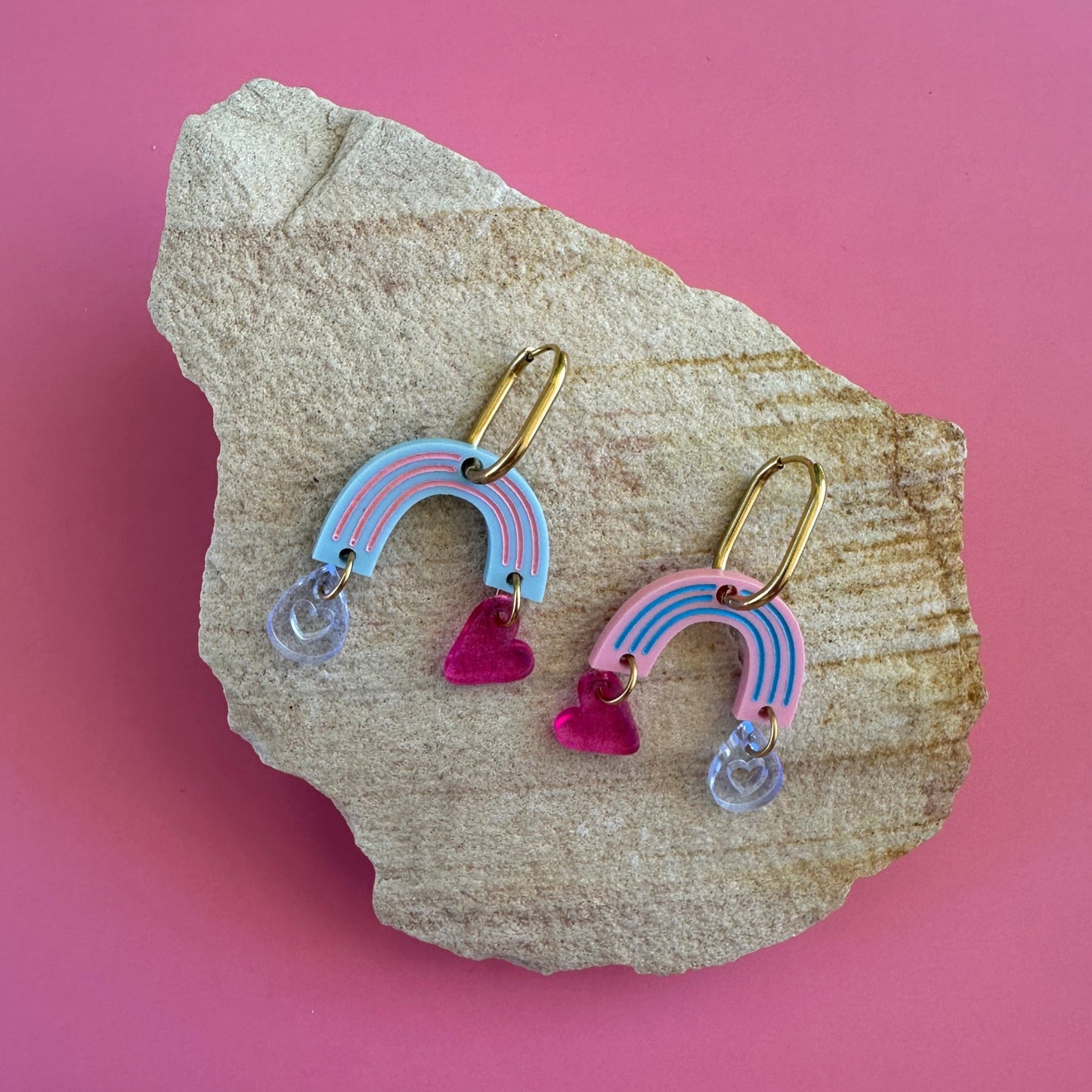 OVER THE RAINBOW | PINK + BLUE | DANGLES