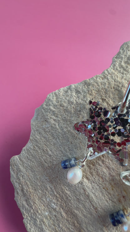 wish upon a STAR | SILVER + BLUE | HOOPS