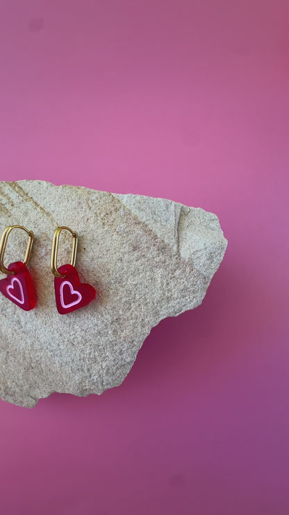 LOVE STRUCK | CHARM HOOPS