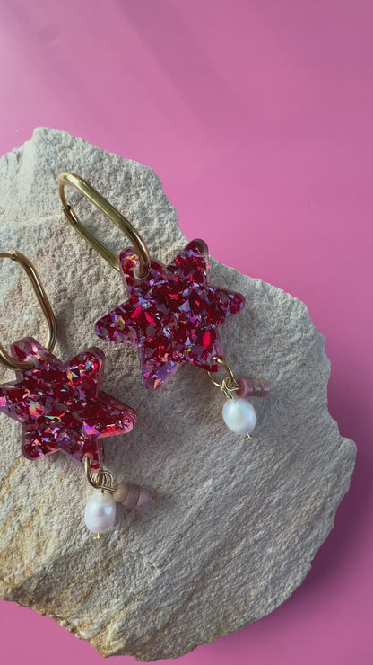 wish upon a STAR | RED + PINK | HOOPS