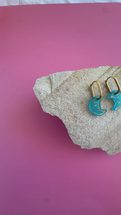 LUNA | CHARM HOOPS
